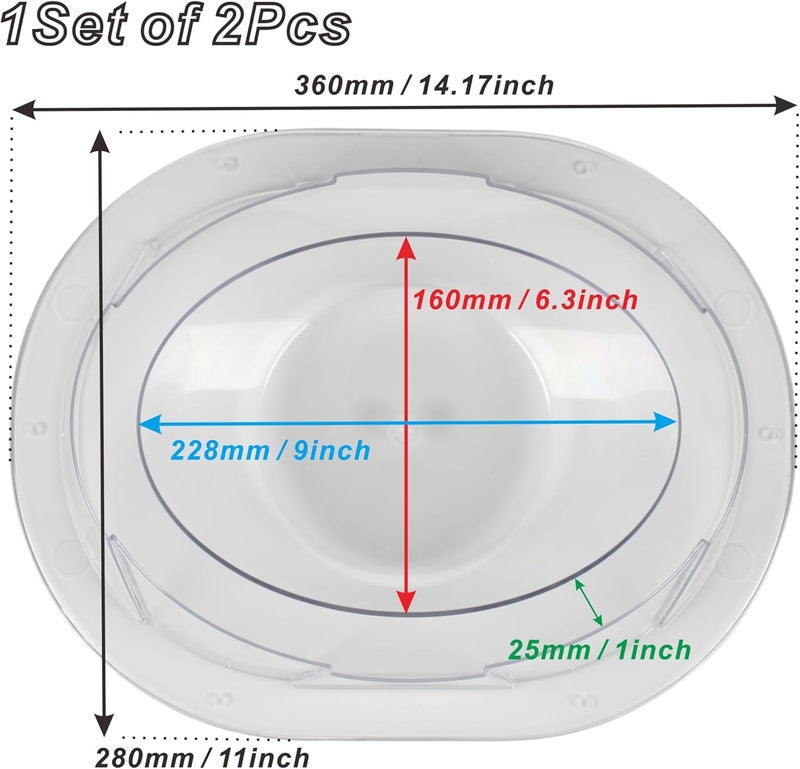 NARPES 2PCS 6x9'' inch Speaker Boxes for Car UTV ATV RV Boat Trunk Trailer Golf Cart Marine Universal Speaker Enclosures Pods Adapter Spacer Rear Deck Door Kick Panel Cab (Transparent) - Image 3